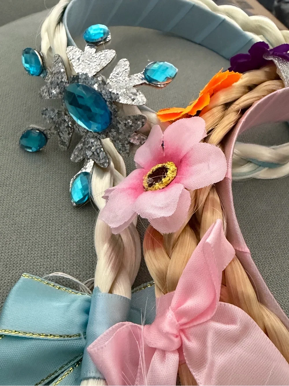 NWOT Frozen Elsa & Rapunzel Braided Princess Hairbands